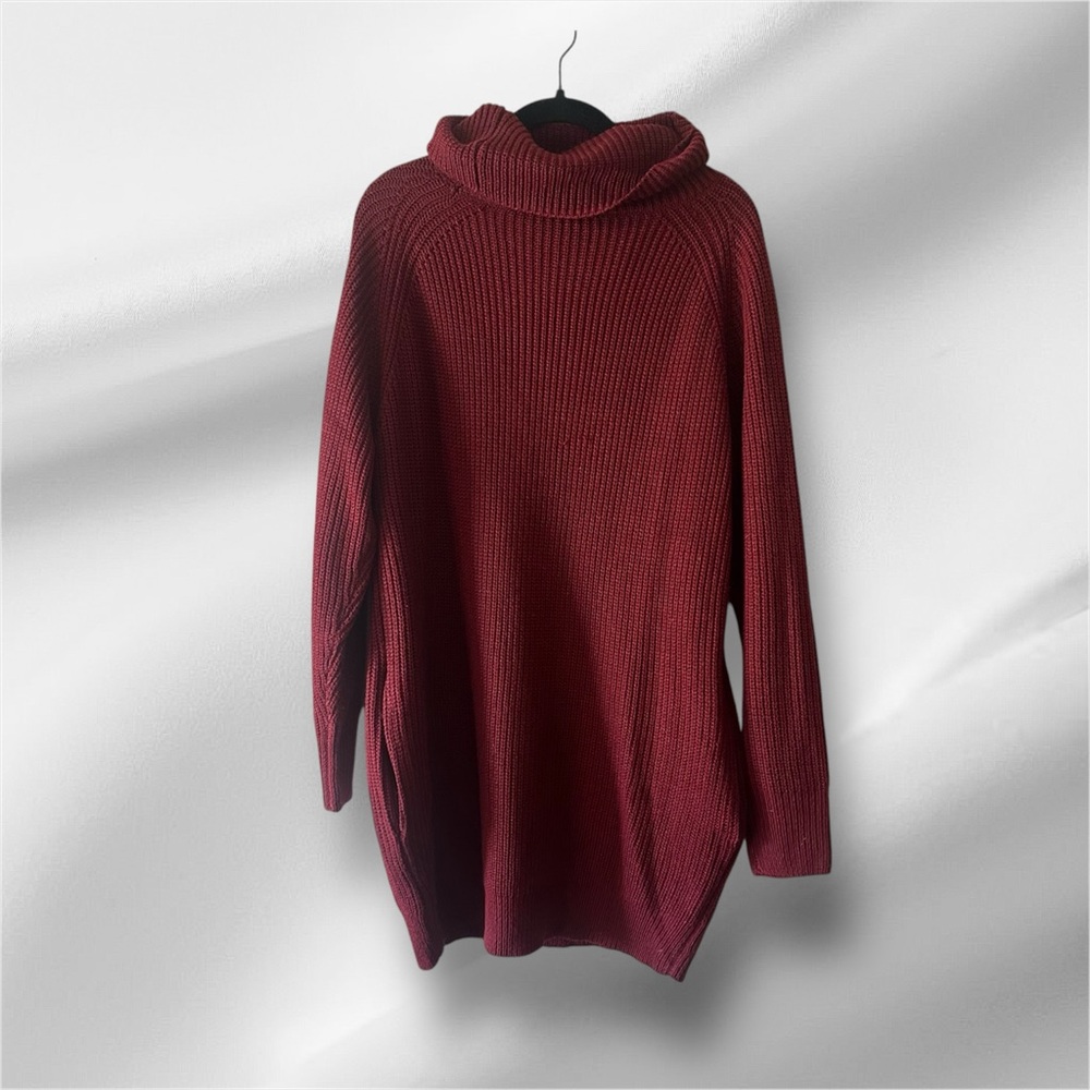 oversized turtleneck sweater dress w pockets